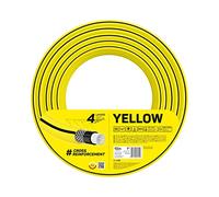 Cellfast Yellow Garden Hose Lightweight Heavy Duty 4-Ply Durable Cross Mesh UV and Algae Resistant Torsion Resistance Reach Technology 20 Bar -10/+50° Closure 1 Temp. 10 m