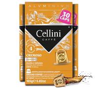 Cellini Caffè Cremoso Aluminum Nespresso Pods 30 Count Medium Roast Coffee Capsules 100% Nespresso Original Machine Compatible