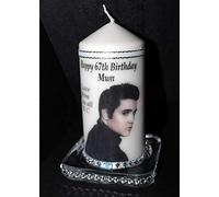 Cellini Personalised Gift Elvis Happy Birthday for a Special Occasions Candles