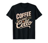 Cellist Fueled Dark Roast Coffee Complicated Bach Fingering T-Shirt