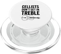 Cellists Don't Get In Treble Music Humor PopSockets PopGrip for MagSafe