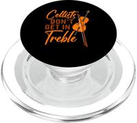 Cellists Don't Get In Treble Shirt Cello Music Apparel PopSockets PopGrip for MagSafe