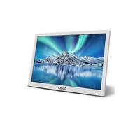 Cello 14in Portable TV with mains or rechargeable battery power - White Black