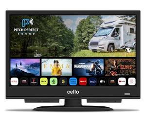 Cello 16" 12V Smart TV, Made in the UK - WebOS, Freeview Play, FreeSat, Bluetooth, Pitch Perfect Sound, Prime Video, Apple, BBC - Ideal for Campervans, HGVs & Boats