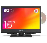 Cello 16 inch LED Made in the UK with Built-in DVD Freeview Freesat and Pitch Perfect Speakers Small screen for Kitchen Homes and Compact Spaces Mains Powered 240V