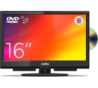 Cello 16 inch LED Made in the UK with Built-in DVD Freeview Freesat and Pitch Perfect Speakers Small screen for Kitchen Homes and Compact Spaces Mains Powered 240V