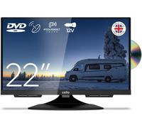 Cello C2224F 12 volt and mains 22 inch Traveller Caravan Frameless TV Freeview HD DVD Full HD 1080P Built in Satellite Pitch Perfect Speakers Made in the UK 2024 Model