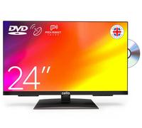Cello C2424F 24 Inch Full HD LED TV With Built-in DVD Player, Freeview, Frameless Design, HD Satellite Receiver, Pitch Perfect Speakers, USB Recording - Perfect for Kitchen, UK Made