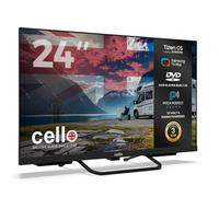 Cello Ctrav-24TZF 24" Tizen OS Smart LED, 12V Traveller TV/DVD, By Samsung, Pitch Perfect Speakers, Netflix, Prime Video, Bluetooth, HDMI, USB, UK Made, Small TV for Motorhomes, HGVs & Boats