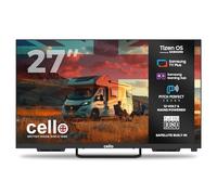 Cello 27-inch Tizen OS Smart Frameless Led, 12V Traveller TV, By Samsung, Built in Satellite, Gaming Hub, Pitch Perfect Speakers, Bluetooth, Netflix, UK Made, Small TV for Motorhomes, HGVs & Boats