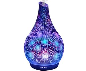 Cello 3D Firework Ultrasonic Diffuser - Oil Diffuser And Humidifier - An Aromatherapy Diffuser To Pair With Essential Oils Or Use As An Led Lamp - Electric 3D Diffuser