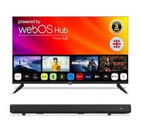 Cello 43" Smart LED TV with 80W 2.1 channel Bluetooth soundbar, webOS, Netflix, Prime Video and HDMI