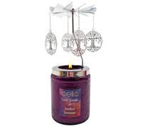 Cello Amethyst Scented Candle with Spinner - Stunning Crystal Candle with Amethyst Gemstones - Anxiety Gifts for Women
