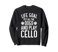 Cello and Dogs Funny I Love Dogs and Cello Sweatshirt
