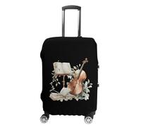 Cello and Music Score Luggage Cover Washable Suitcase Protector Anti-Scratch Suitcase Covers Fits 18-32 Inch M