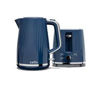 Cello Aria Nocturn Blue 2 Slot Toaster & Kettle