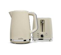 Cello Aria Vanilla Cream 2 Slot Toaster & Kettle