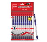 Cello Ball pen Pack of 10 (Techno Tip(Blue))