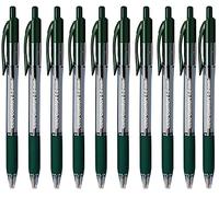 Cello Ballpoint Pens Extra Comfort Grip Ball Pens Medium Point Biros Retractable Ballpoint Pens (Green, 12)