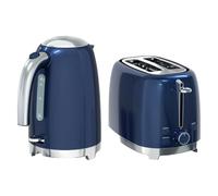 Cello Blue Breakfast Bundle: 1.7L 3000W Rapid Boil Kettle with Auto Shutoff, Cordless & Washable Filter | 930W 2 Slice Toaster with Wide Slots, 7 Browning Levels, High Lift & Illuminated Controls