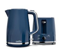Cello Breakfast Bundle - Textured Kettle + 2 Slice Toaster