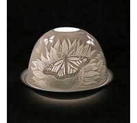 Cello Butterflies Porcelain Tea Light Dome White