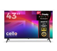 Cello C43RK4K 43” Smart Roku HD TV with Freely, Freeview Play, Netflix, Disney+, Apple TV+, BBC iPlayer, ITVX, voice remote control, Phone mirroring, ideal for Small Spaces