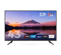 Cello C43RTS 43inch Smart TV 4K Ultra HD LED, Made in UK, FREEVIEW DVB-T2 HD: Prime Video, Netflix, YouTube, Disney+ & Catch Up TV Apps, 3x HDMI 43 inch Smart WiFi 4k TV in Black