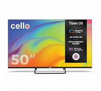 Cello C5025TZ Frameless 50 inch 4K Ultra HD Large Smart Powered by Samsung Tizen Operating System Cloud Gaming without Console - Bluetooth, HDMI, USB & Wi-Fi Connectivity - 2025 Model Made in UK