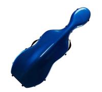 Cello Case Carbon Fiber Cello Box 4/4 Full Size Hard Case Hard Shell with Wheels, Comfortable Shoulder Straps(Color:Blue)