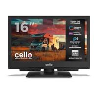 Cello CTRAV-16TZ Traveller 16" 12V Smart TV, Made in the UK - Tizen OS FreeSat, Bluetooth, Pitch Perfect Sound, Prime Video, Apple, BBC - Ideal for Campervans, HGVs & Boats