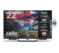 Cello Ctrav-22TZF 22" Tizen OS Smart LED, 12V Traveller TV/DVD, By Samsung, Pitch Perfect Speakers, Netflix, Prime Video, Bluetooth, HDMI, USB, UK Made, Small TV for Motorhomes, HGVs & Boats