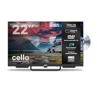 Cello Ctrav-22TZF 22" Tizen OS Smart LED, 12V Traveller TV/DVD, By Samsung, Pitch Perfect Speakers, Netflix, Prime Video, Bluetooth, HDMI, USB, UK Made, Small TV for Motorhomes, HGVs & Boats