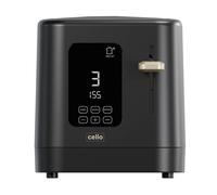 Cello Digital 2 Slice Toaster with Timer, 800W, Digital Control Panel, Wide Slot, 7 Browning Levels, Auto Stop in Black Cello Black