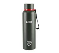 Cello Duro Tuff Steel Series Kent Double Walled Water Bottle - Stainless Steel with Durable DTP Coating, 750ml, Military Green