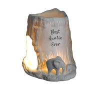 Cello Elephant Tealight Burner - Best Auntie Ever. Porcelain Decor, Wax Melt & Oil Burner. Gifts for Auntie, Elephant Ornament for Women