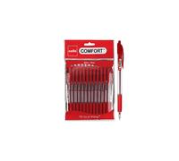 Cello Extra Comfort Grip Ballpoint Pens Medium Point Retractable Ballpoint Pens - (1.0 mm), Pack of 24, Red Pens