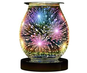 Cello Firework 3D Touch Electric Melt Burner - Electric Scent Diffuser, Wax Melt & Oil Burner, Essential Oil Air Diffuser, New Home Gift, Room Decor, Bedroom Lamp Accessory, Office Fragrance