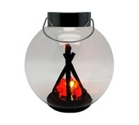 Cello Gleneagles Campfire LED Round Lantern, USB Powered, Realistic Flame Effect, Flameless Decoration Light, Portable Lantern for Home Decor, Night Lantern, Night Light, LED Lamp