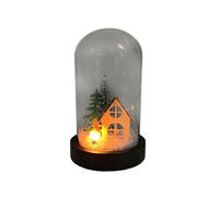 Cello Gleneagles FireGlow LED USB Flame Glass Dome - Realistic Flickering Flame Light, USB-Powered Ambient Lamp for Home Décor, Christmas Lighting, Modern Glass Dome Accent