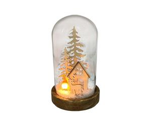 Cello Gleneagles FireGlow Stag LED USB Flame Glass Dome - Flickering Flame Light with Stag Silhouette USB-Powered Christmas Lamp for Home Décor Cosy Ambient Lighting Festive Woodland Decoration