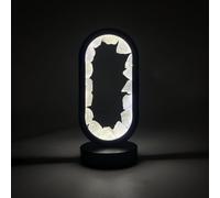 Cello Gleneagles Oval Earth LED Natural Crystal Lamp - Rock Quartz Dimmable White LED Energy Stone Light, USB Healing Lamp for Bedroom, Meditation, Zen Decor & Gift