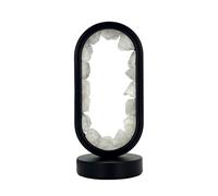 Cello Gleneagles Oval Earth LED Natural Crystal Lamp - Rock Quartz Dimmable White LED Energy Stone Light, USB Healing Lamp for Bedroom, Meditation, Zen Decor & Gift