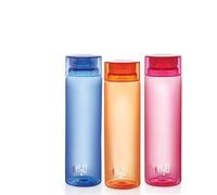 Cello H2O Unbreakable Bottle, 1 Litre, Set of 3, Colour May Vary
