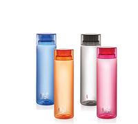 Cello H2O Unbreakable Bottle, 1 Litre, Set of 4, Colour May Vary