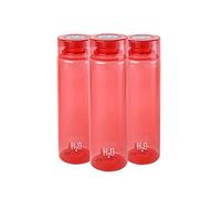 Cello H2O Unbreakable Premium Edition Bottle, 1 Litre, Set of 3, Red