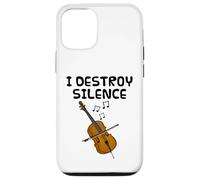 Cello, I Destroy Silence, Cellist String Musician Orchestra Case for iPhone 12/12 Pro