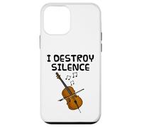 Cello, I Destroy Silence, Cellist String Musician Orchestra Case for iPhone 12 mini