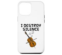 Cello, I Destroy Silence, Cellist String Musician Orchestra Case for iPhone 12 Pro Max