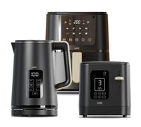 Cello Kitchen Bundle - Digital Kettle + 2 Slice Toaster + Single Air Fryer